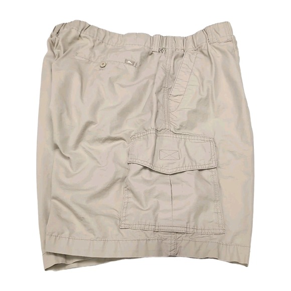 Tommy Bahama Survivor Cargo Shorts Mens Size XXL 2XL Beige‎ Cotton Elastic Waist - Picture 2 of 14